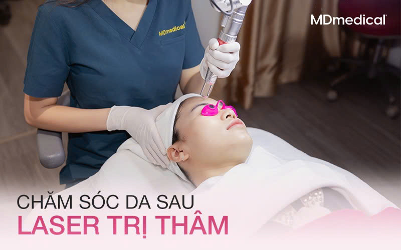 Chăm sóc da sau laser trị thâm
